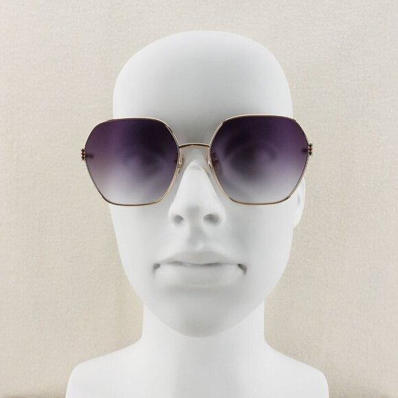 Gucci GG1285 Square Sunglasses Gold Gray OS - Picture 11 of 16